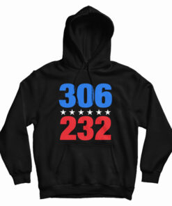 306 VS 232 2020 Election Results Blue Democrat Winner Hoodie