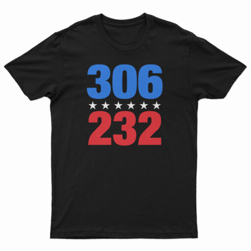 306 VS 232 2020 Election Results Blue Democrat Winner T-Shirt