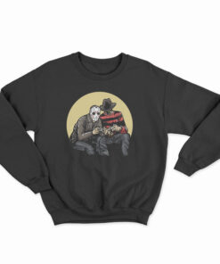 Horror Scary Movie Villains Playing Video Games Sweatshirt