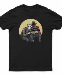 Horror Scary Movie Villains Playing Video Games T-Shirt