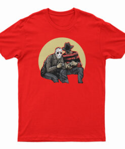 Horror Scary Movie Villains Playing Video Games T-Shirt