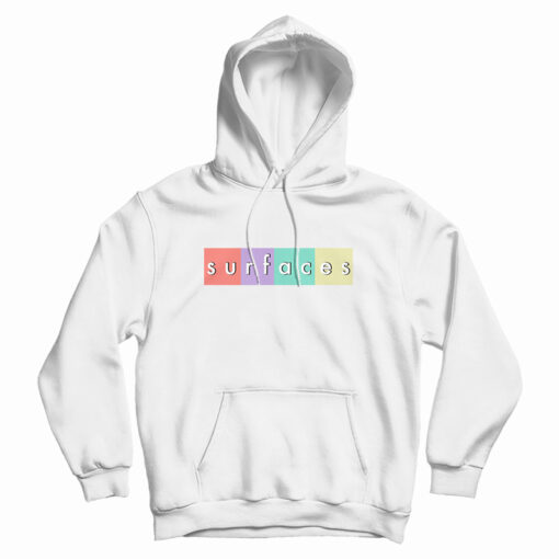 Surfaces Merch Multi-Color Logo White Hoodie