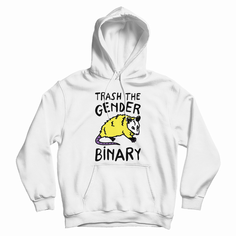 Trash The Gender Binary Possum Hoodie