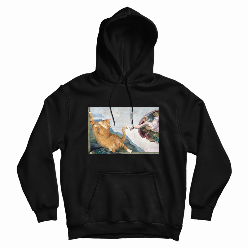 Cat Angelo Creation Of Adam Hoodie