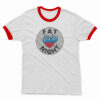 Fat Night Flaming Heart Ringer T-Shirt