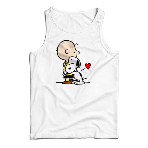 Snoopy Hug Charlie Brown Tank Top