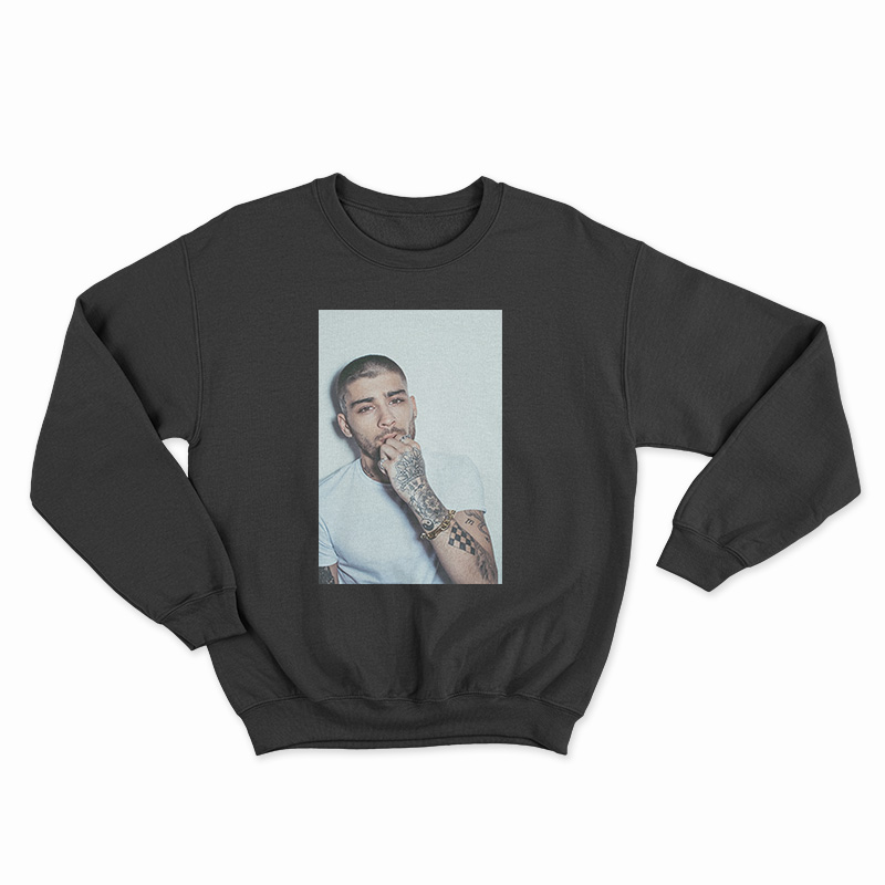 Zayn Malik White On White Photo Sweatshirt