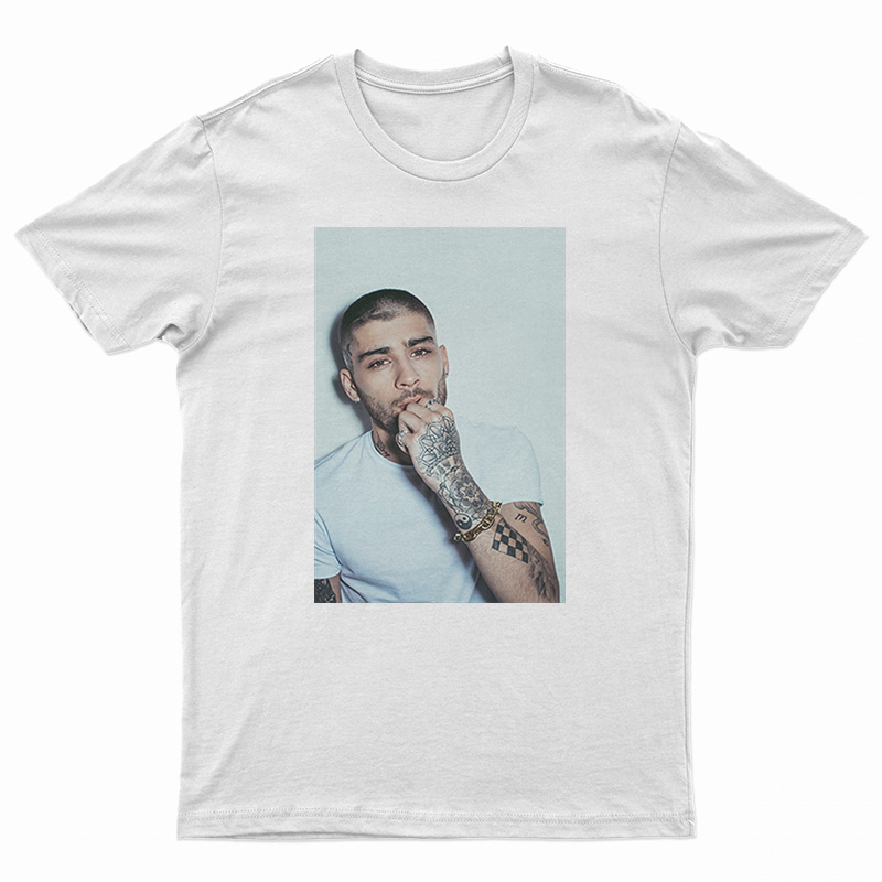 Zayn Malik White On White Photo T-Shirt