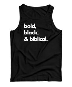 Bold Black And Biblical Tank Top