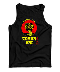 Cobra Kai Strike First Strike Hard No Mercy Tank Top