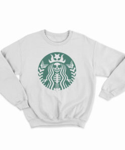 Skeletonbucks Coffee Parody Logo Sweatshirt