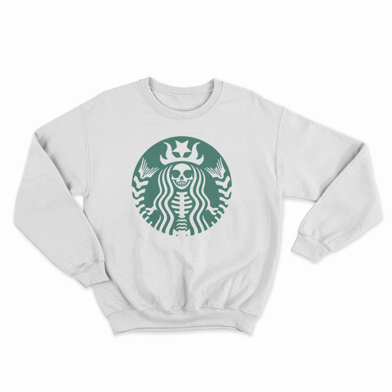 Skeletonbucks Coffee Parody Logo Sweatshirt