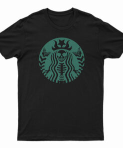 Skeletonbucks Coffee Parody Logo T-Shirt