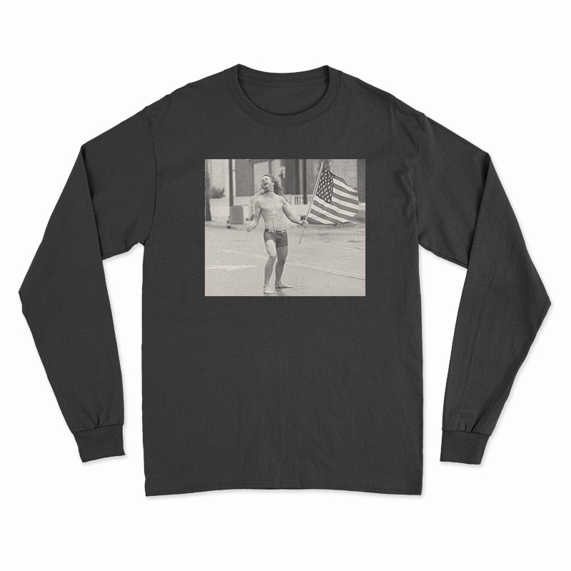Flag Waving Headbanger Lane Pittman Long Sleeve T-Shirt