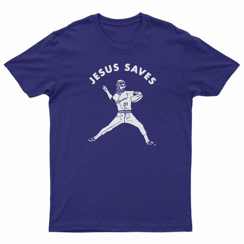 Jesus Saves Baseball T-Shirt