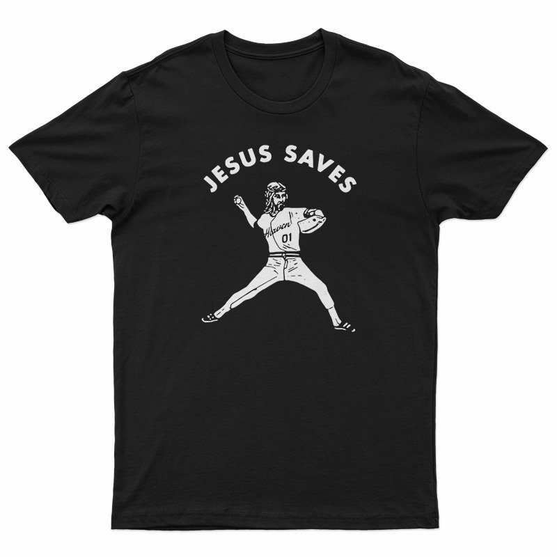 Jesus Saves Baseball T-Shirt