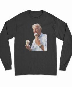 Joe Biden Eating Ice Cream Long Sleeve T-Shirt