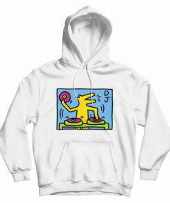 Keith Haring DJ Dog Hoodie