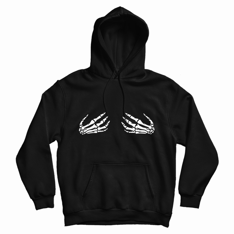 Skeleton Hands On Boobs Hoodie