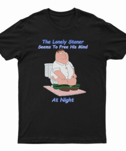 The Lonely Stoner Seems To Free His Mind At Night T-Shirt
