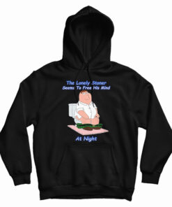 The Lonely Stoner Seems To Free His Mind At Night Hoodie