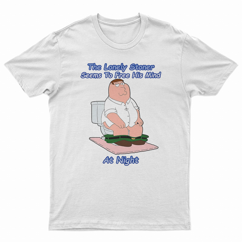The Lonely Stoner Seems To Free His Mind At Night T-Shirt