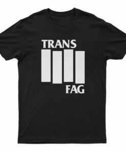 Trans Fag Black Flag Logo Parody T-Shirt