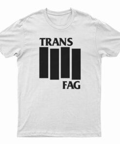 Trans Fag Black Flag Logo Parody T-Shirt