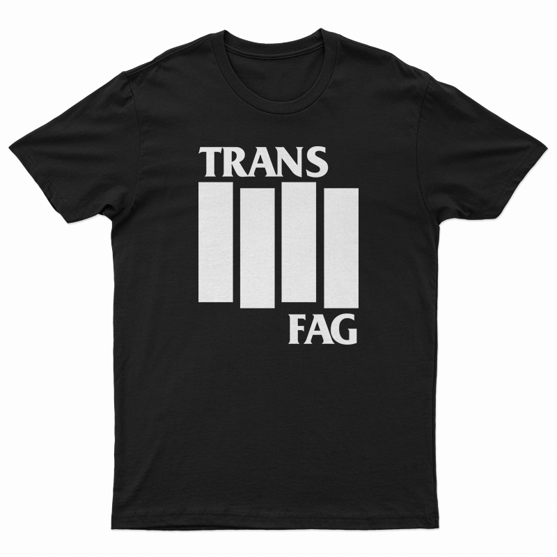 Trans Fag Black Flag Logo Parody T-Shirt
