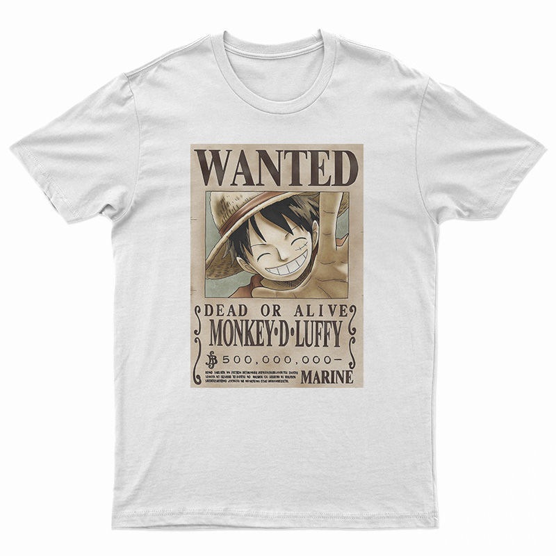 WANTED Dead Or Alive Monkey D. Luffy T-Shirt