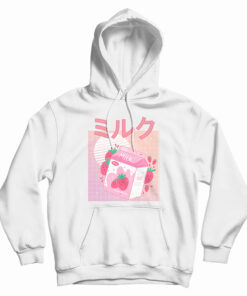 Kawaii Strawberry Milk Shake Hoodie