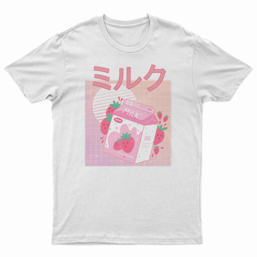 Kawaii Strawberry Milk Shake T-Shirt