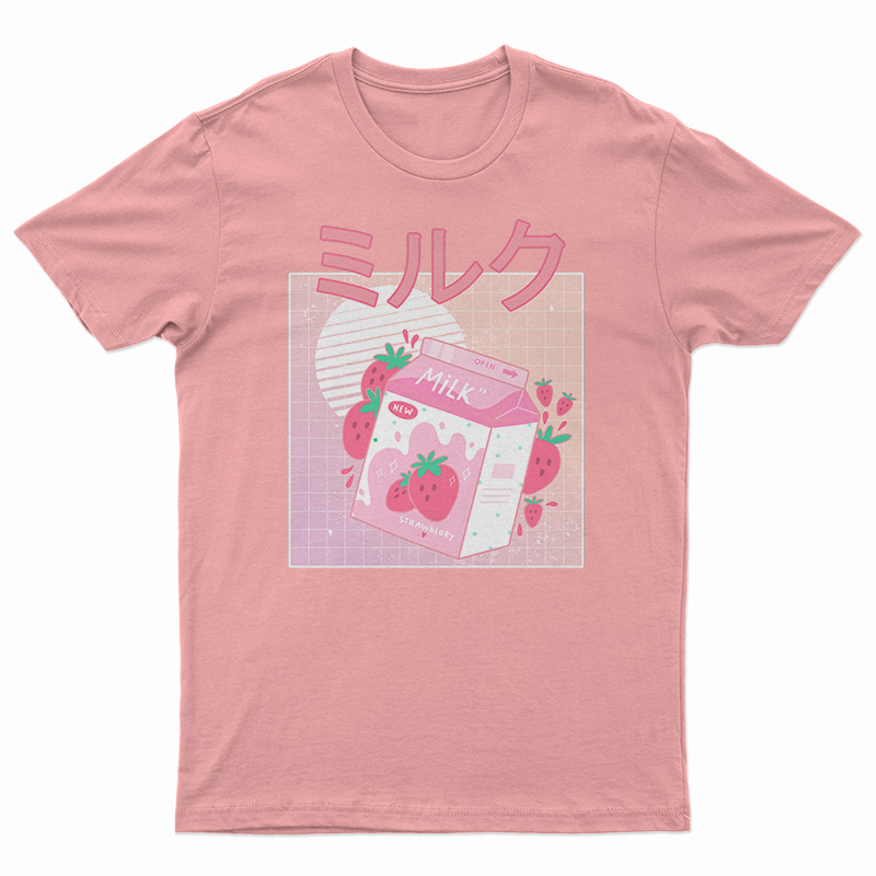 Kawaii Strawberry Milk Shake T-Shirt
