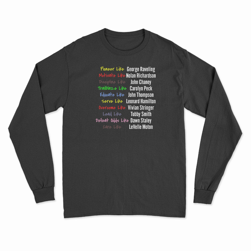 Pioneer Like George Raveling Motivate Like Nolan Richardson Long Sleeve T-Shirt
