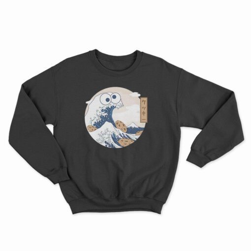 The Great Wave Off Kanagawa Cookie Monster Sweatshirt