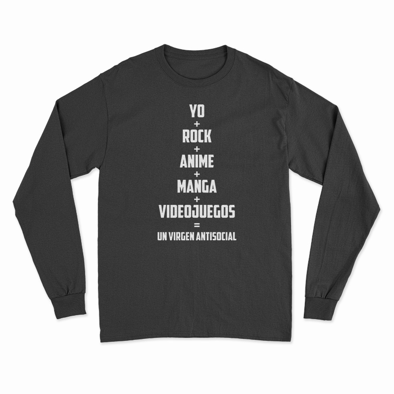 Yo Rock Anime Manga Videojuegos Un Virgen Antisocial Long Sleeve T-Shirt