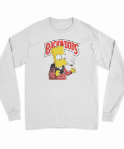 Backwoods Bart Simpson Smoking Long Sleeve T-Shirt