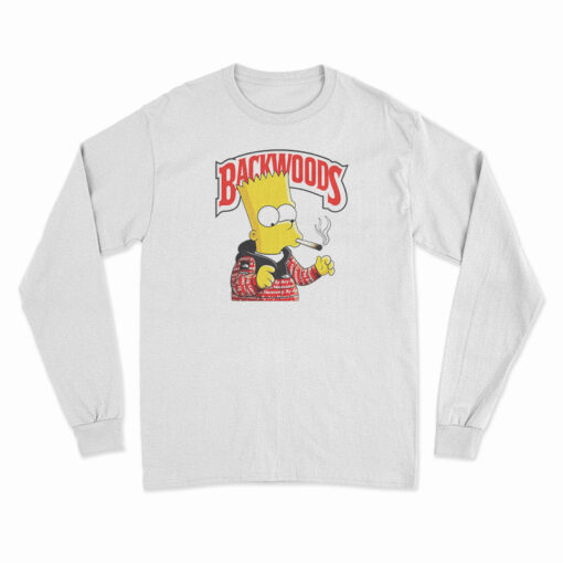 Backwoods Bart Simpson Smoking Long Sleeve T-Shirt
