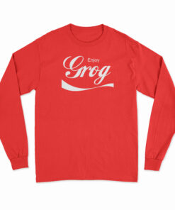 Enjoy Grog Coca Cola Logo Parody Long Sleeve T-Shirt