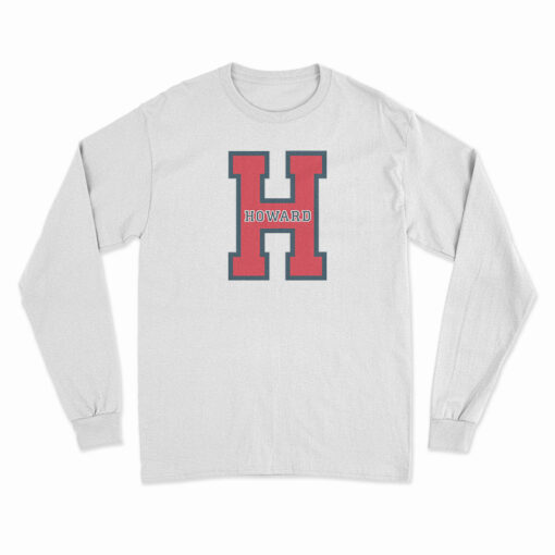 Howard University H Letter Long Sleeve T-Shirt