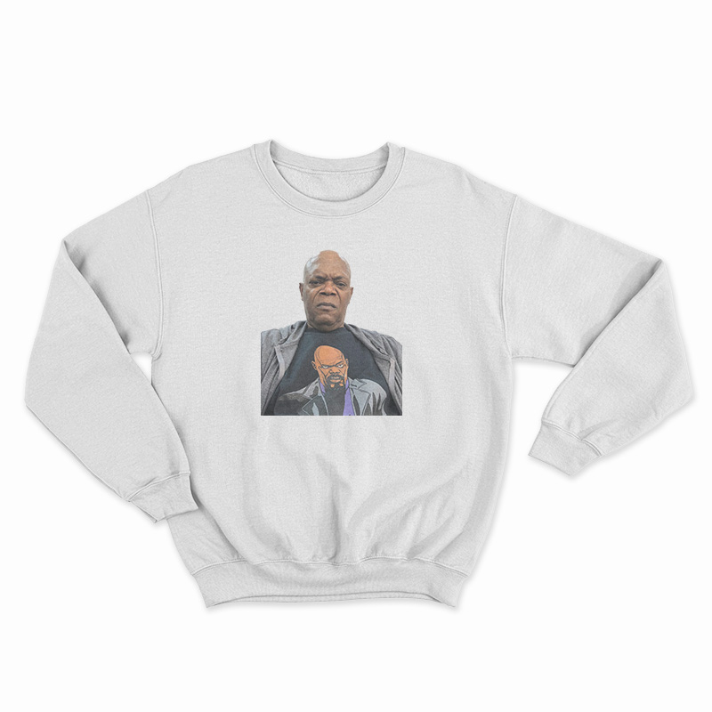 Samuel L. Jackson Wearing A Sweatshirt