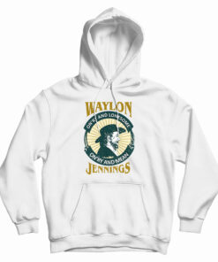 Waylon Jennings On'ry And Lonesome Distressed Hoodie