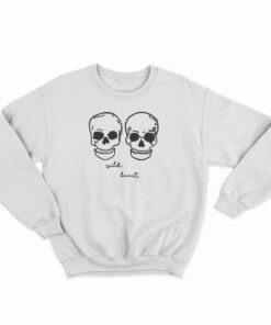 Wild Heart Embroidered Skulls Boyfriend Sweatshirt