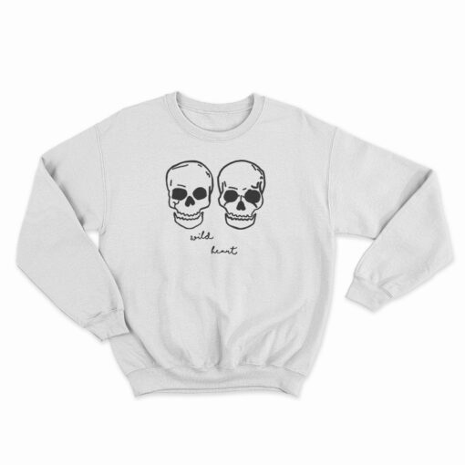 Wild Heart Embroidered Skulls Boyfriend Sweatshirt