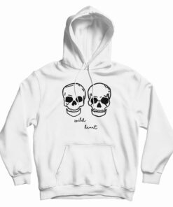 Wild Heart Embroidered Skulls Boyfriend Hoodie