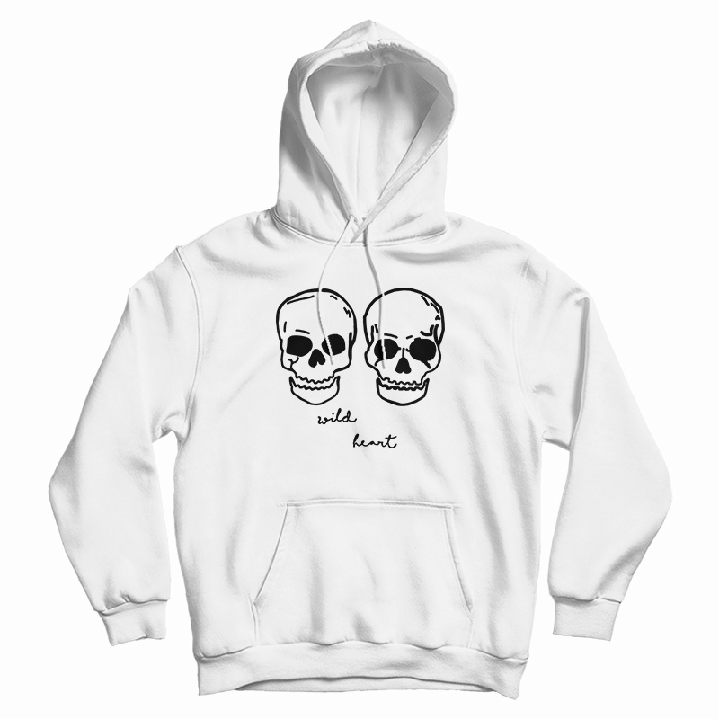 Wild Heart Embroidered Skulls Boyfriend Hoodie
