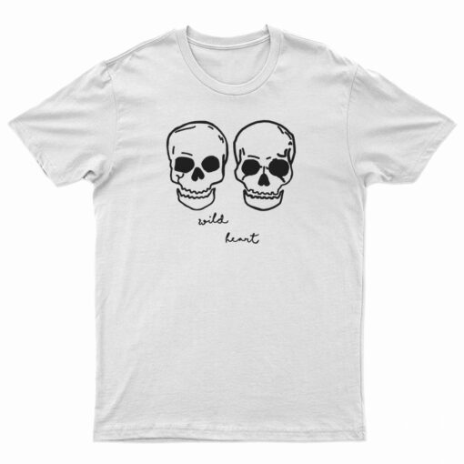 Wild Heart Embroidered Skulls Boyfriend T-Shirt