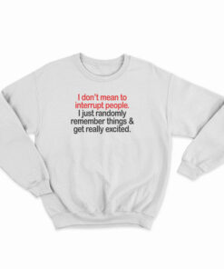 I Don't Mean To Interrupt People Sweatshirt