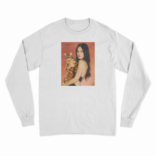 Megan Fox And Cats Long Sleeve T-Shirt