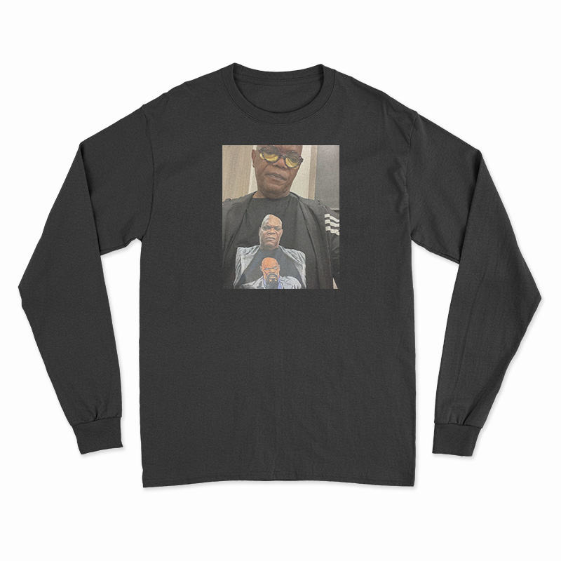 Samuel L. Jackson Wearing Samuel L. Jackson A Long Sleeve T-Shirt